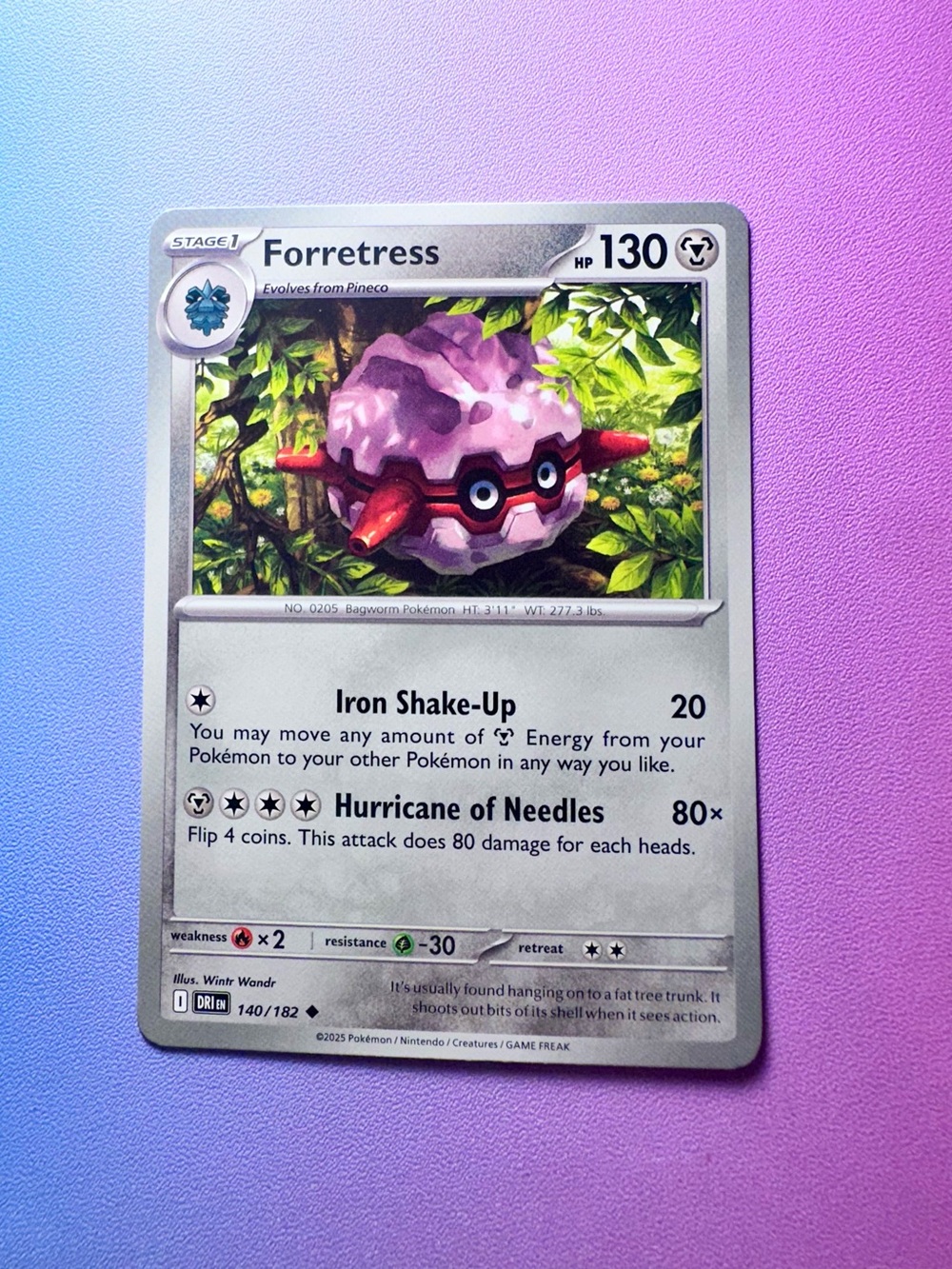 forretress - 140/182 (uncommon) — pokemon: destined rivals